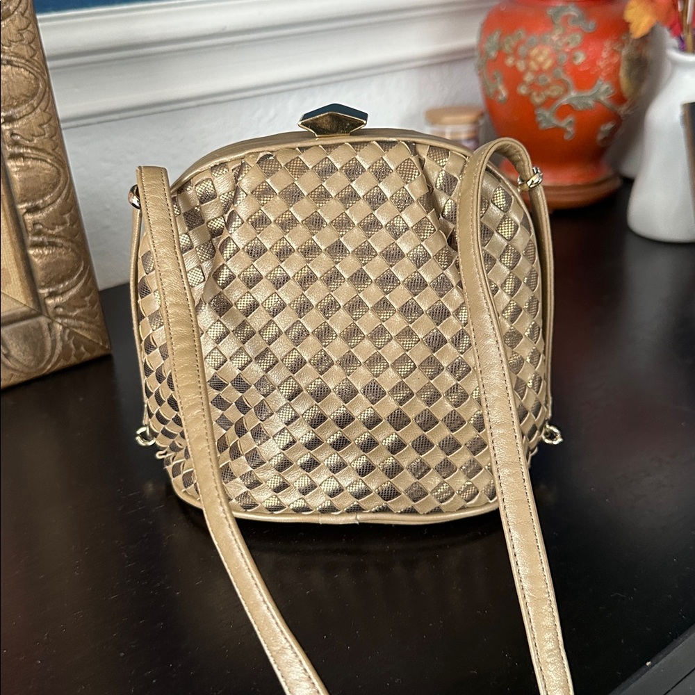 Jay Herbert Gold Checkered vintage Bag